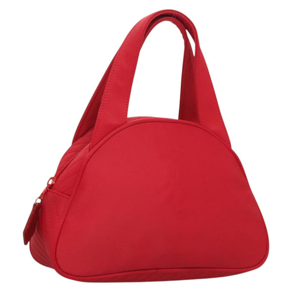SAINT LAURENT Hand Bag Nylon Red Auth yk18999