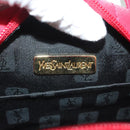 SAINT LAURENT Hand Bag Nylon Red Auth yk18999-15
