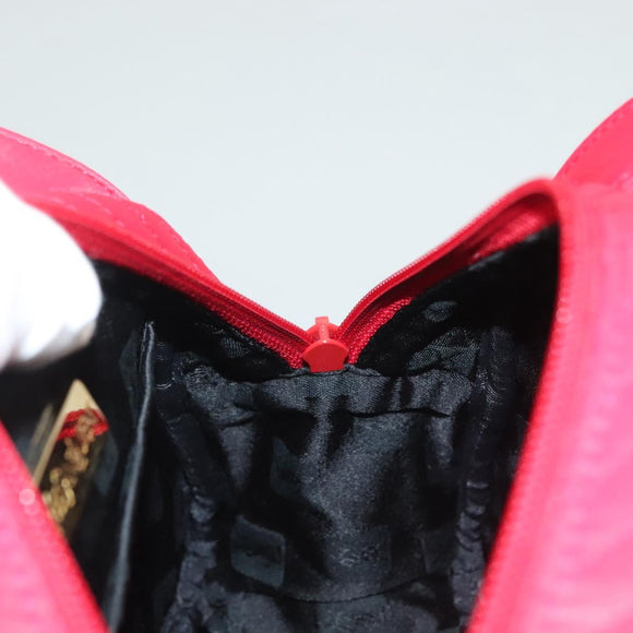 SAINT LAURENT Hand Bag Nylon Red Auth yk18999