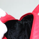 SAINT LAURENT Hand Bag Nylon Red Auth yk18999-18