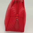 SAINT LAURENT Hand Bag Nylon Red Auth yk18999-5