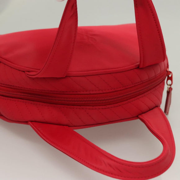 SAINT LAURENT Hand Bag Nylon Red Auth yk18999