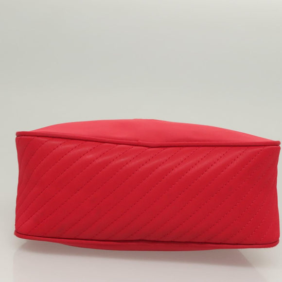 SAINT LAURENT Hand Bag Nylon Red Auth yk18999