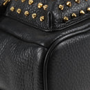 MCM Vicetos Studs Backpack Leather Black Gold Auth yk19000V-16