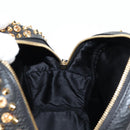 MCM Vicetos Studs Backpack Leather Black Gold Auth yk19000V-24