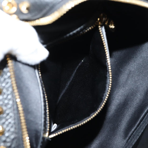 MCM Vicetos Studs Backpack Leather Black Gold Auth yk19000V