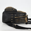 MCM Vicetos Studs Backpack Leather Black Gold Auth yk19000V-4