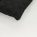 GUCCI GG Canvas Waist bag Black Silver 28566 Auth yk19002-9