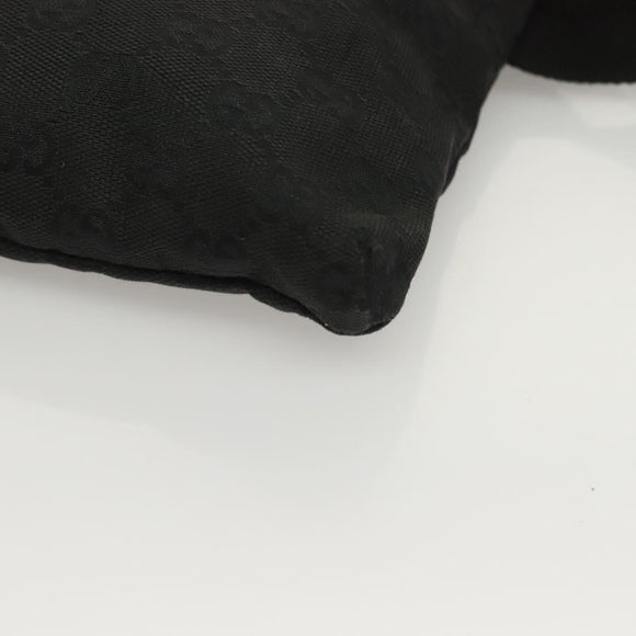 GUCCI GG Canvas Waist bag Black Silver 28566 Auth yk19002