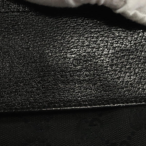 GUCCI GG Canvas Waist bag Black Silver 28566 Auth yk19002