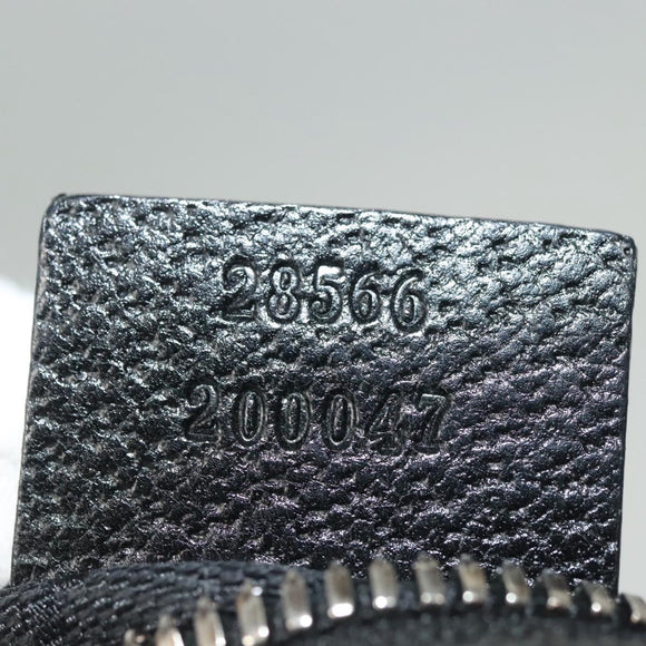 GUCCI GG Canvas Waist bag Black Silver 28566 Auth yk19002