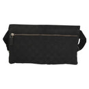 GUCCI GG Canvas Waist bag Black Silver 28566 Auth yk19002-2
