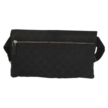 GUCCI GG Canvas Waist bag Black Silver 28566 Auth yk19002 - 0