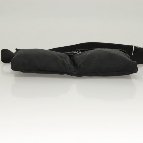 GUCCI GG Canvas Waist bag Black Silver 28566 Auth yk19002
