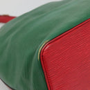 LOUIS VUITTON Epi Petit Noe Shoulder Bag Bicolor Green Red M44147 Auth yk19006-16
