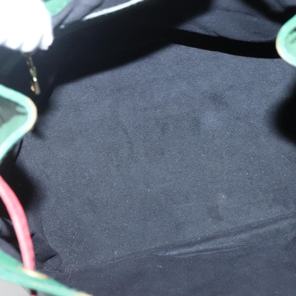 LOUIS VUITTON Epi Petit Noe Shoulder Bag Bicolor Green Red M44147 Auth yk19006