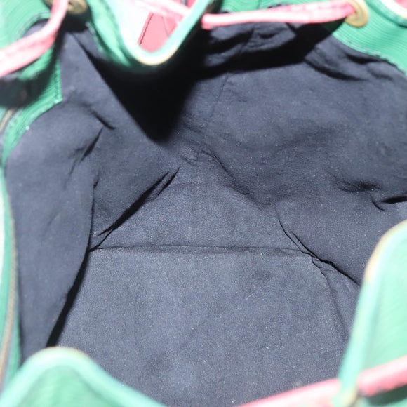 LOUIS VUITTON Epi Petit Noe Shoulder Bag Bicolor Green Red M44147 Auth yk19006