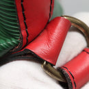 LOUIS VUITTON Epi Petit Noe Shoulder Bag Bicolor Green Red M44147 Auth yk19006-12