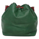 LOUIS VUITTON Epi Petit Noe Shoulder Bag Bicolor Green Red M44147 Auth yk19006-2