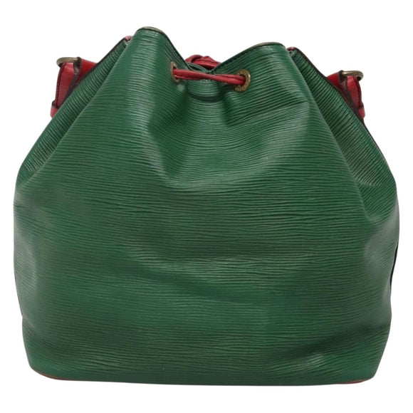 LOUIS VUITTON Epi Petit Noe Shoulder Bag Bicolor Green Red M44147 Auth yk19006