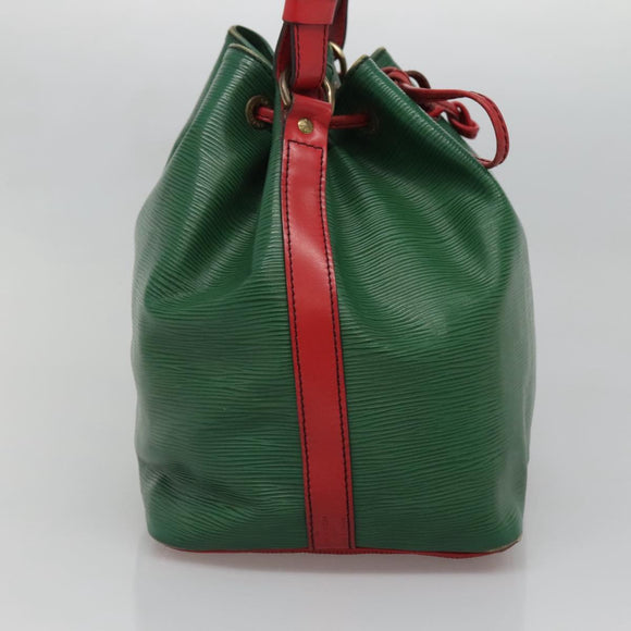 LOUIS VUITTON Epi Petit Noe Shoulder Bag Bicolor Green Red M44147 Auth yk19006