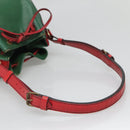 LOUIS VUITTON Epi Petit Noe Shoulder Bag Bicolor Green Red M44147 Auth yk19006-7