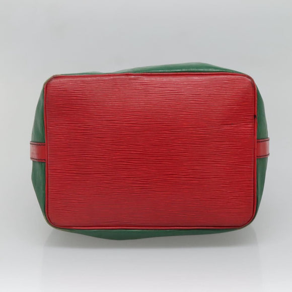 LOUIS VUITTON Epi Petit Noe Shoulder Bag Bicolor Green Red M44147 Auth yk19006