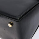 Salvatore Ferragamo Gancini Hand Bag Leather Black Gold Auth yk19008-8