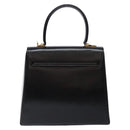 Salvatore Ferragamo Gancini Hand Bag Leather Black Gold Auth yk19008-2