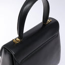 Salvatore Ferragamo Gancini Hand Bag Leather Black Gold Auth yk19008-6