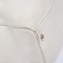 VERSACE Tote Bag Leather White Gold Auth yk19012-14