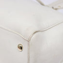 VERSACE Tote Bag Leather White Gold Auth yk19012-15