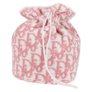 Christian Dior Trotter Purse Hand Bag Pile Pink Auth yk19015V-13