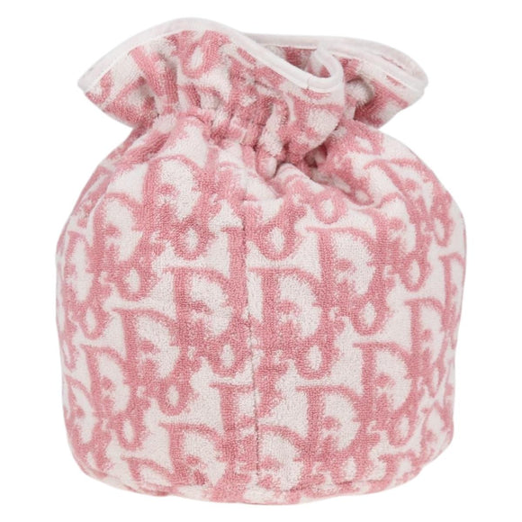 Christian Dior Trotter Purse Hand Bag Pile Pink Auth yk19015V