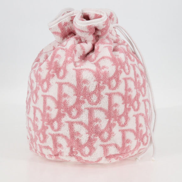 Christian Dior Trotter Purse Hand Bag Pile Pink Auth yk19015V
