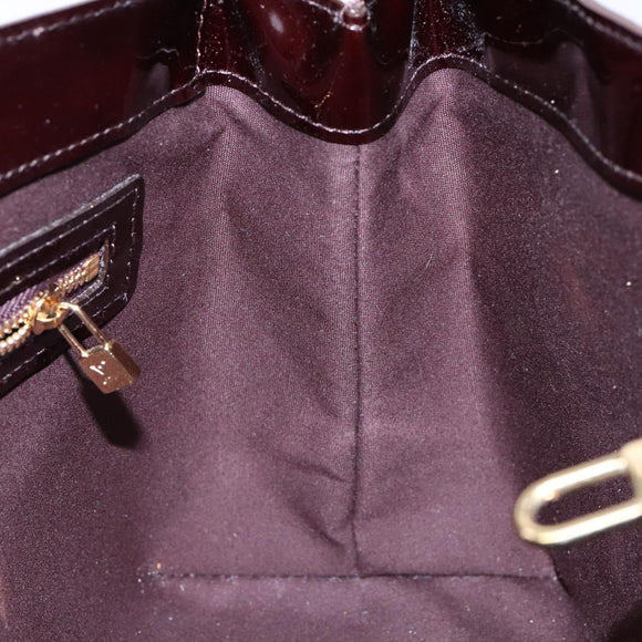 LOUIS VUITTON Monogram Vernis Wilshire PM Hand Bag Amarante M93641 Auth yk19019