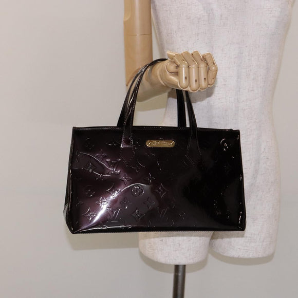 LOUIS VUITTON Monogram Vernis Wilshire PM Hand Bag Amarante M93641 Auth yk19019