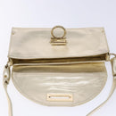 Salvatore Ferragamo Gancini Shoulder Bag Leather Gold Tone Auth yk19023-9