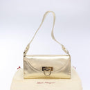 Salvatore Ferragamo Gancini Shoulder Bag Leather Gold Tone Auth yk19023-12