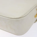 CELINE Shoulder Bag Leather Gold White Auth yk19029-15
