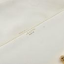 CELINE Schultertasche Leder Gold Weiß Original yk19029-18