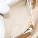 CELINE Shoulder Bag Leather Gold White Auth yk19029-12