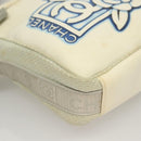 CHANEL Sports Line Shoulder Bag Nylon White Silver CC Auth yk19044-9