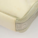 CHANEL Sports Line Shoulder Bag Nylon White Silver CC Auth yk19044-16