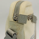 CHANEL Sports Line Shoulder Bag Nylon White Silver CC Auth yk19044-10
