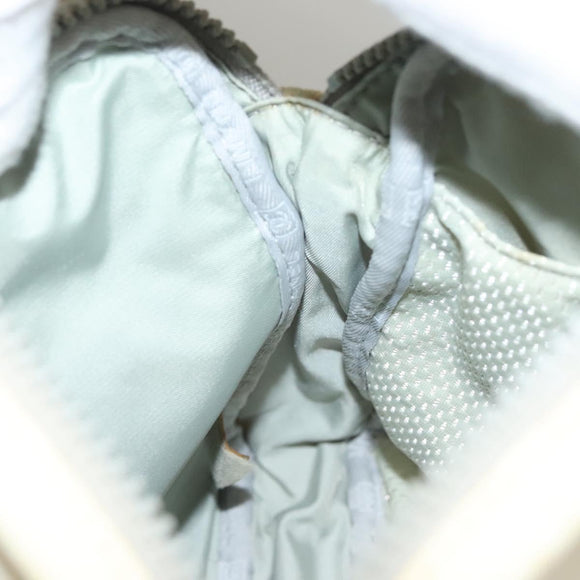 CHANEL Sports Line Shoulder Bag Nylon White Silver CC Auth yk19044