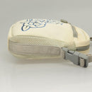 CHANEL Sports Line Shoulder Bag Nylon White Silver CC Auth yk19044-3