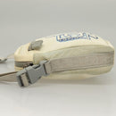 CHANEL Sports Line Shoulder Bag Nylon White Silver CC Auth yk19044-4