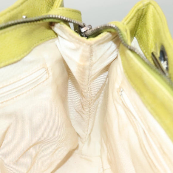 CHANEL Matelasse Chain Shoulder Bag Caviar Skin Green Gold CC Auth yk19052