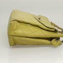 CHANEL Matelasse Chain Shoulder Bag Caviar Skin Green Gold CC Auth yk19052-4